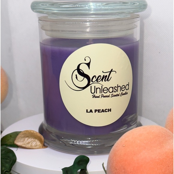 LA PEACH SCENT UNLEASHED LLC SCENTED CANDLE! - Picture 3 of 5